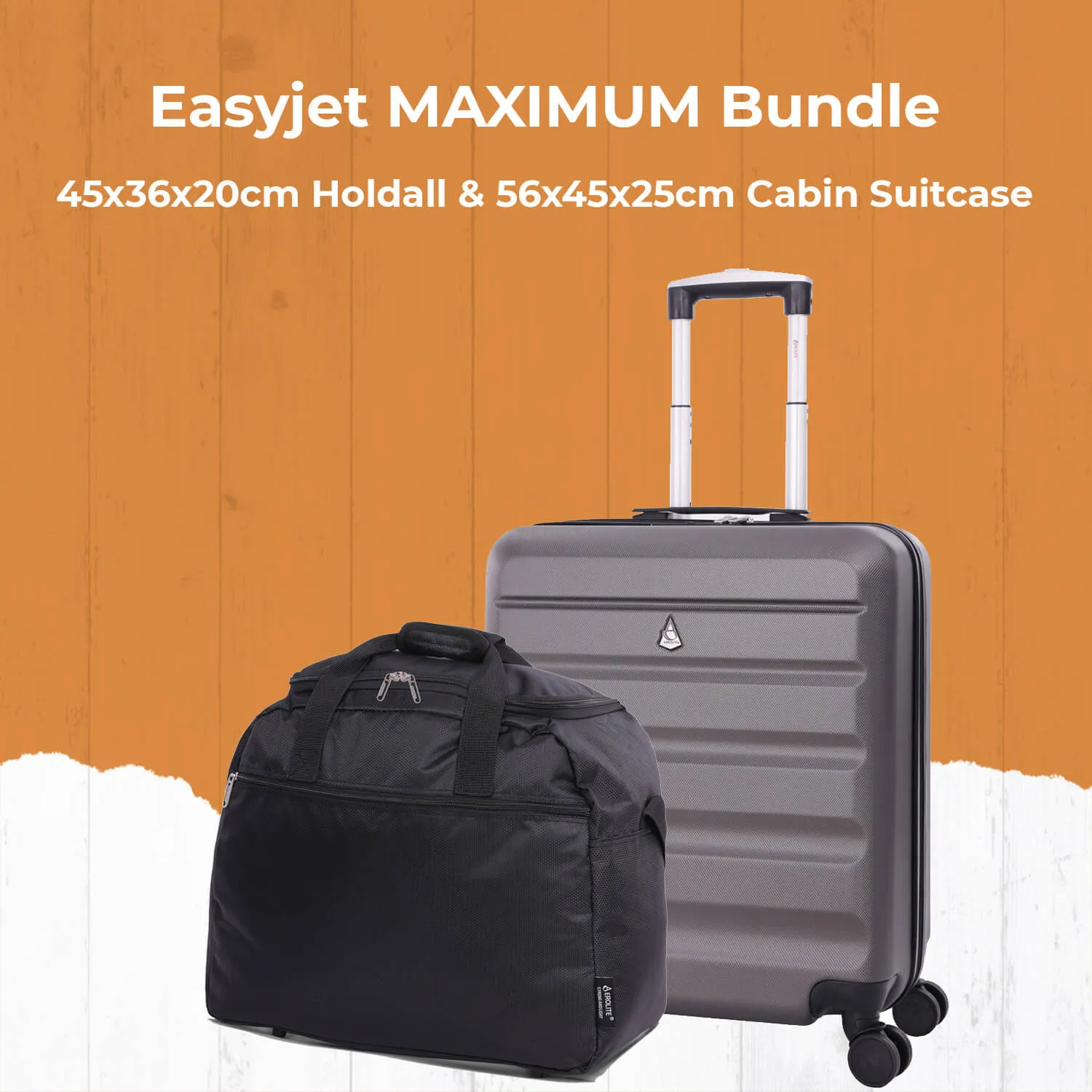 Aerolite (56x45x25cm) Easyjet Maximum Lightweight Hard Shell Cabin Hand Luggage, Maximum Possible Allowance for EasyJet & British Airways