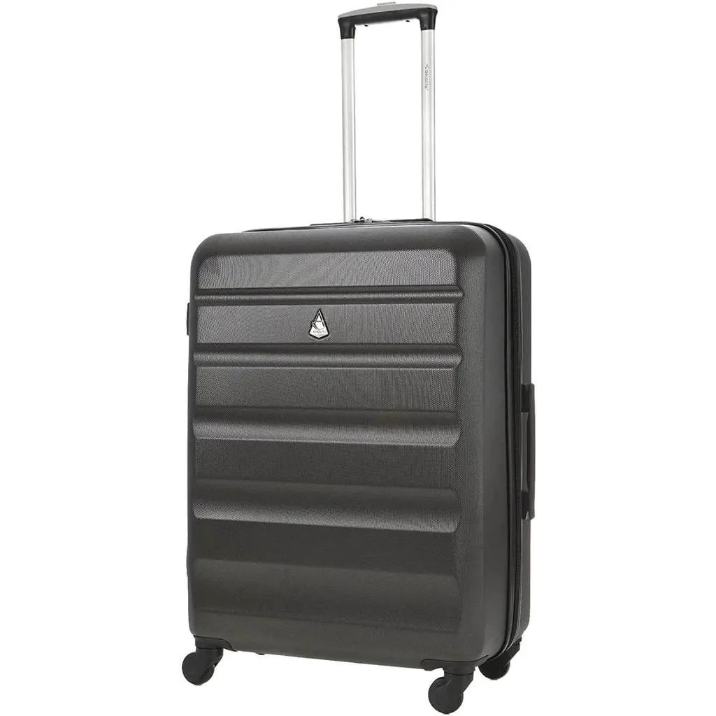 Aerolite Medium 25" Lightweight Hard Shell Luggage Suitcase with 4 Spinner Wheels for 360 Degree Manoeuvrability, 69x50x27cm