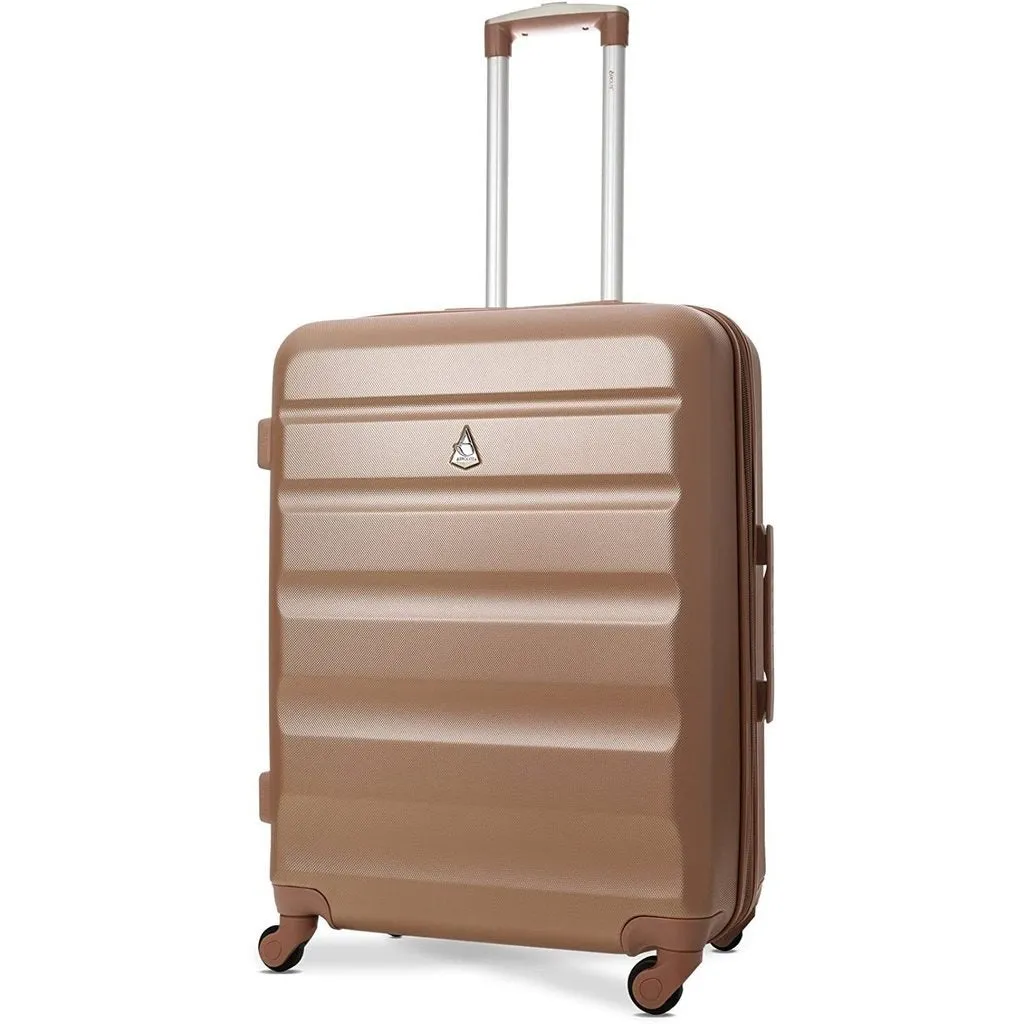 Aerolite Medium 25" Lightweight Hard Shell Luggage Suitcase with 4 Spinner Wheels for 360 Degree Manoeuvrability, 69x50x27cm