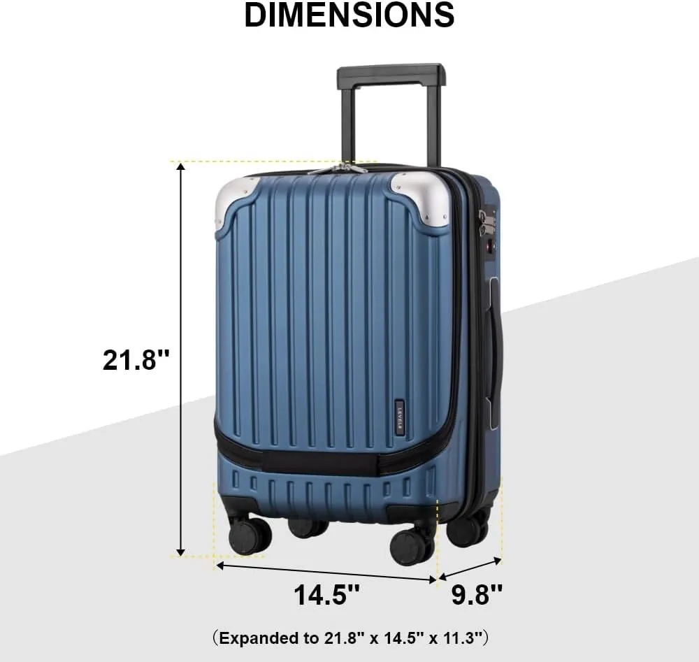 Airline Approved Expandable Hard Shell Carry On Luggage 20 Inch