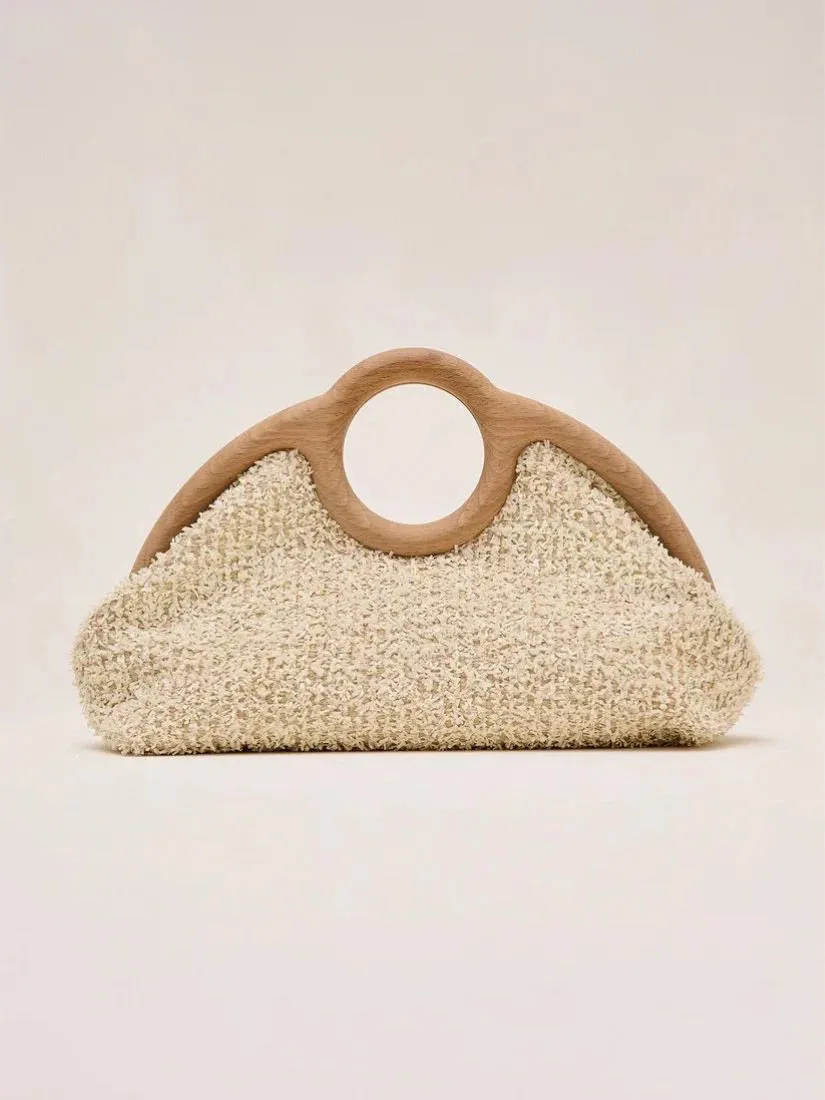 ALEXIS Sloane Raffia Frame Clutch