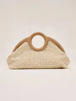 ALEXIS Sloane Raffia Frame Clutch