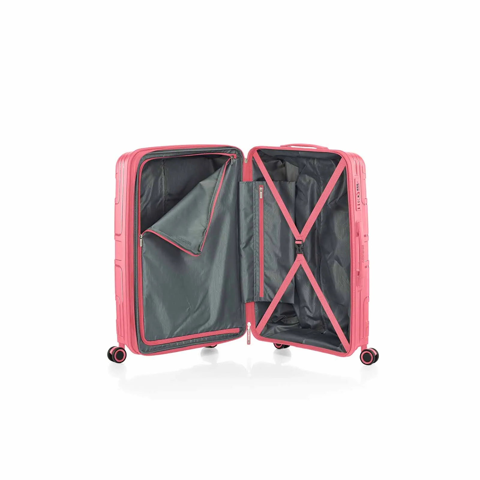 American Tourister Light Max 69cm Suitcase Pink Blush