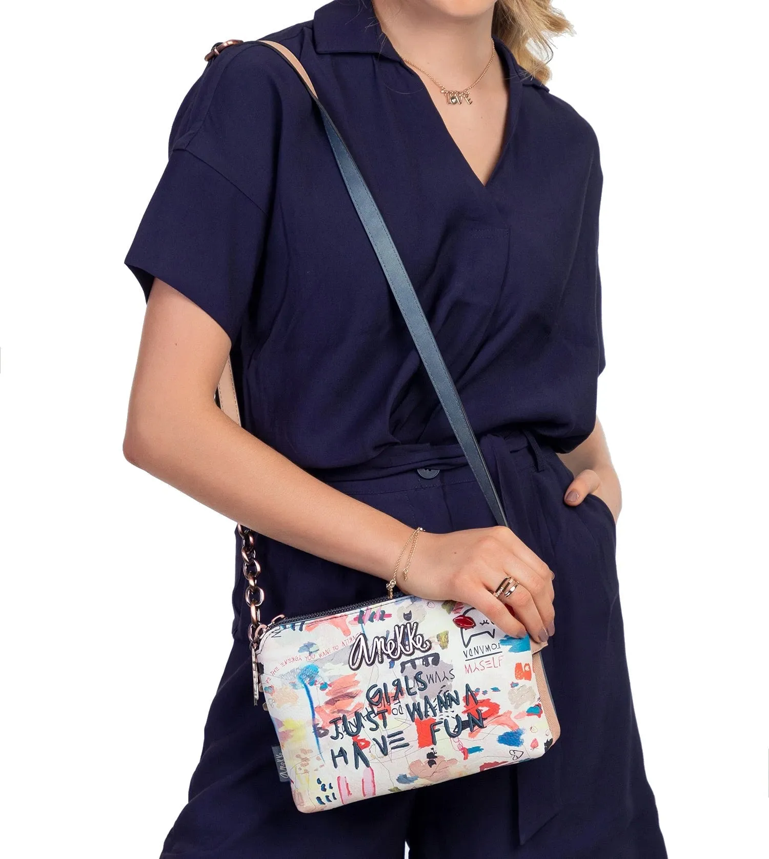 Anekke Fun & Music Fancy Triple Compartment Handbag