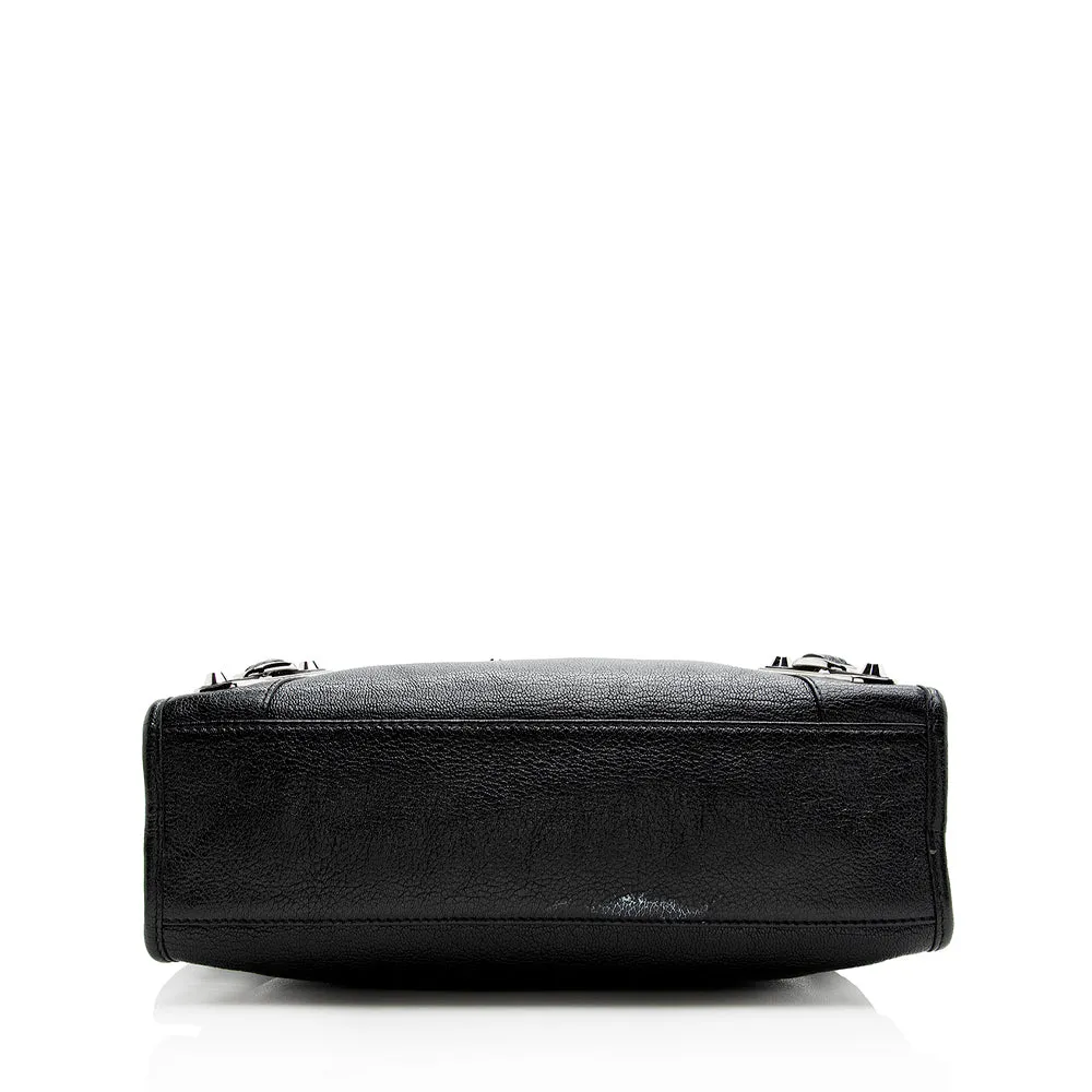 Balenciaga Chevre Metallic Edge City Small Satchel (SHF-21084)