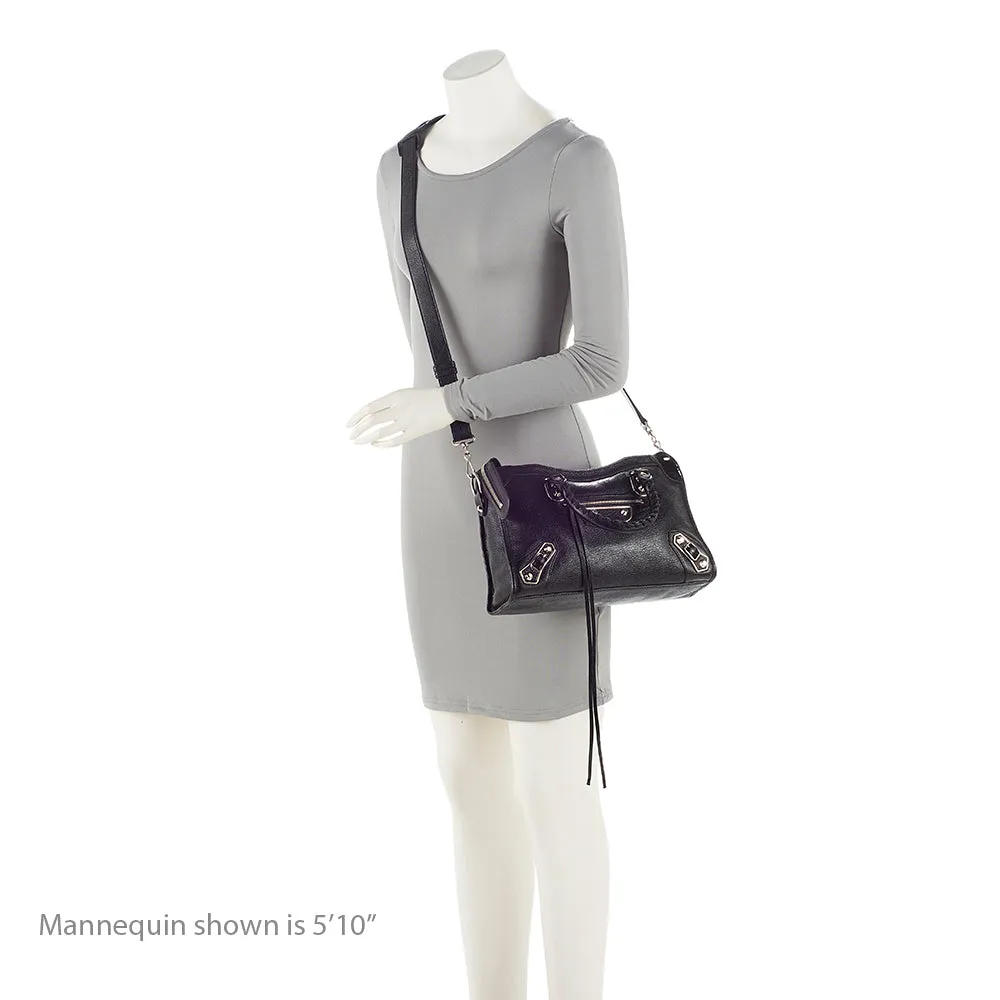 Balenciaga Chevre Metallic Edge City Small Satchel (SHF-21084)
