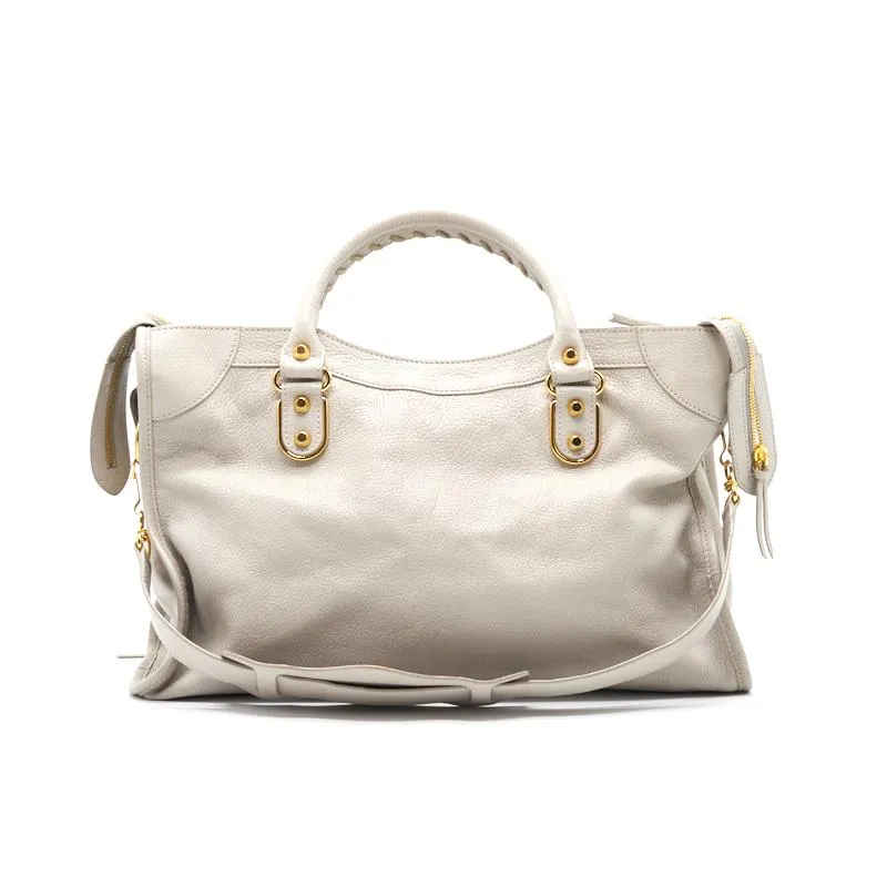 Balenciaga Classic Metallic Edge City White