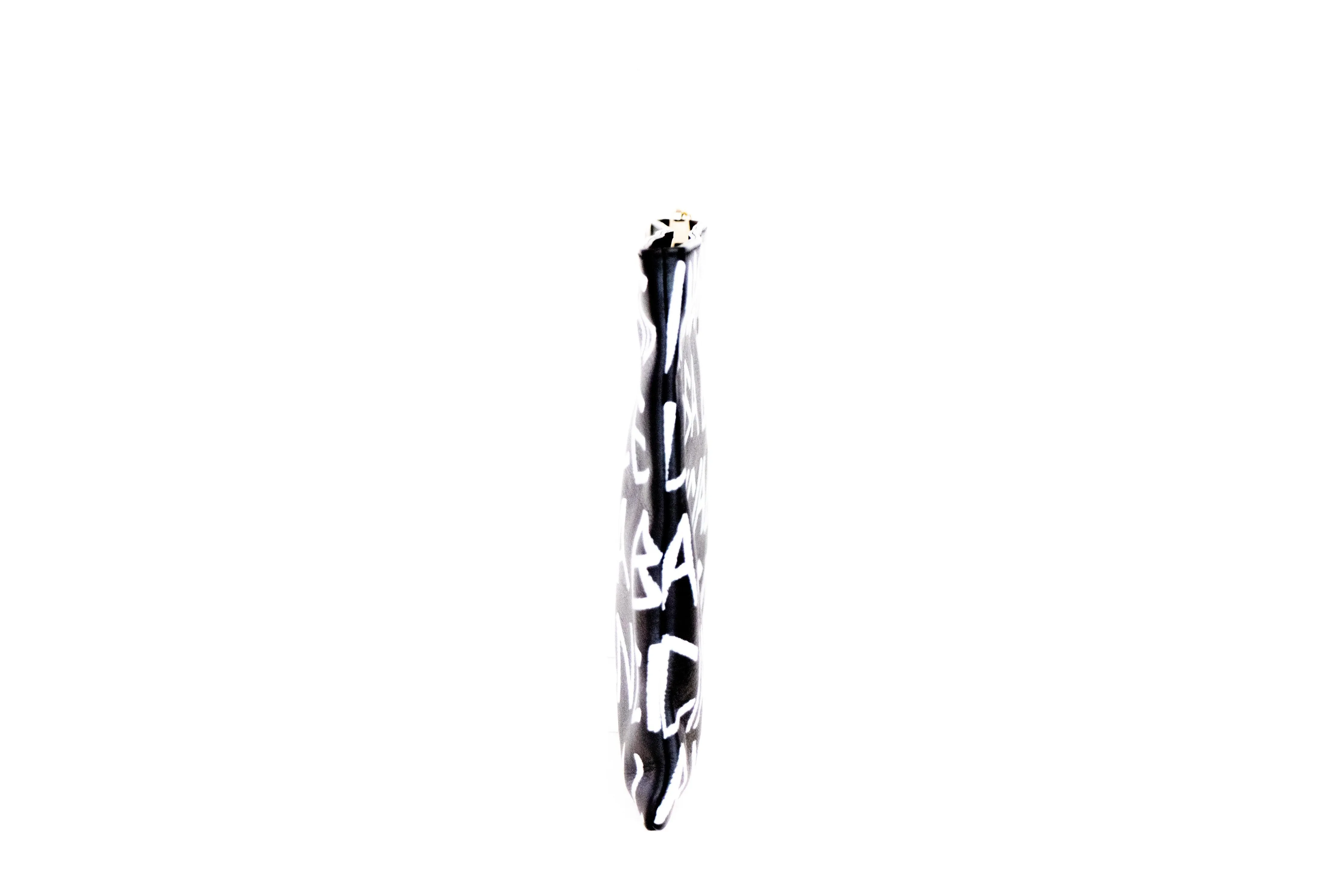 Balenciaga Leather Graffiti Clutch