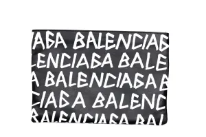 Balenciaga Leather Graffiti Clutch