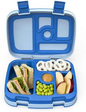 Bentgo Kids Children’s Lunch Box - Leak-Proof, 5-Compartment Bento-Style Kids Lunch Box - Ideal Portion Sizes for Ages 3 to 7 - BPA-Free, Dishwasher Safe, Food-Safe Materials (Blue)