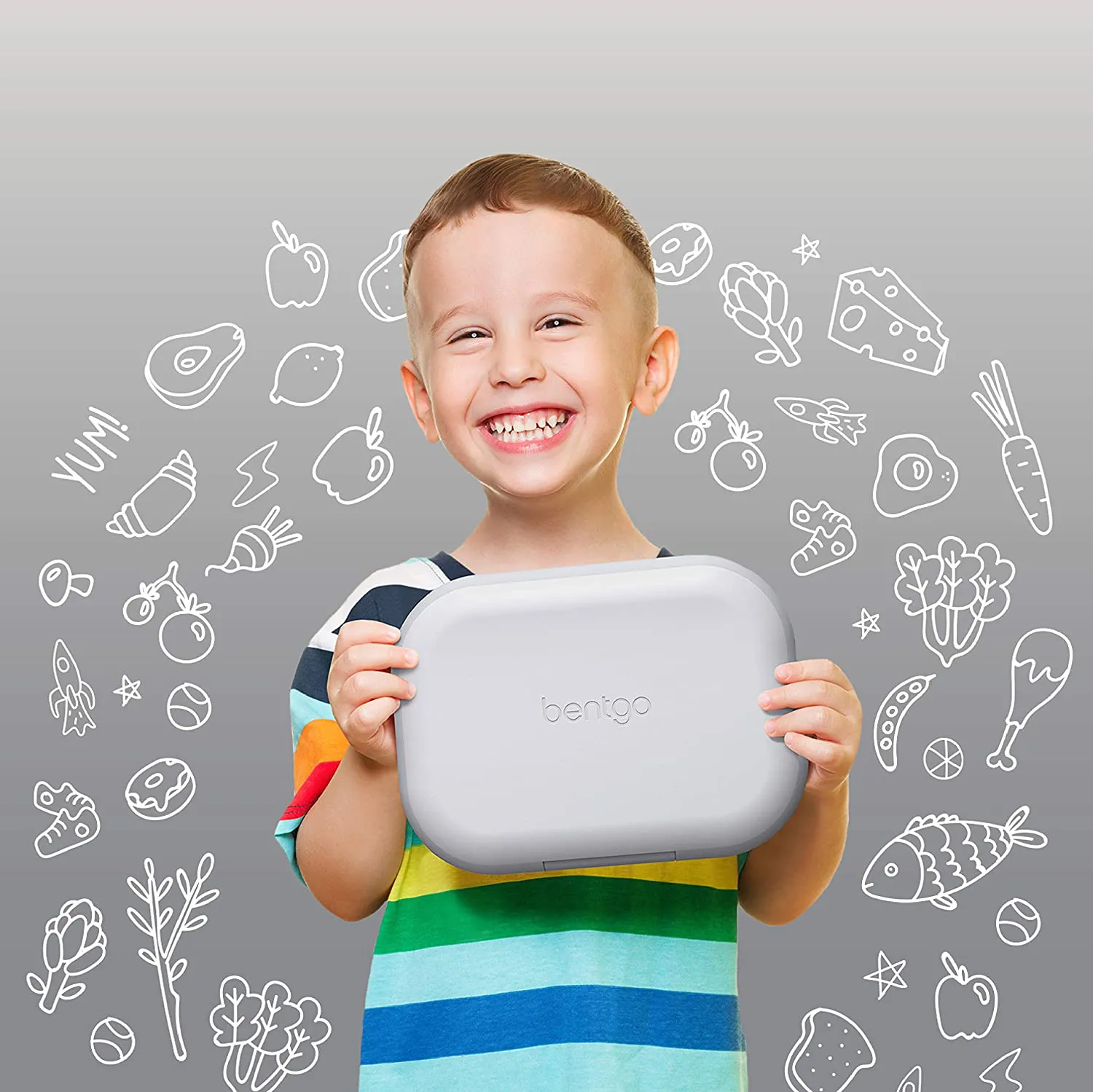 Bentgo Kids Chill Lunch Box - Bento-Style Lunch Solution with 4 Compartments and Removable Ice Pack for Meals and Snacks On-the-Go - Leak-Proof, Dishwasher Safe, BPA-Free (Aqua)