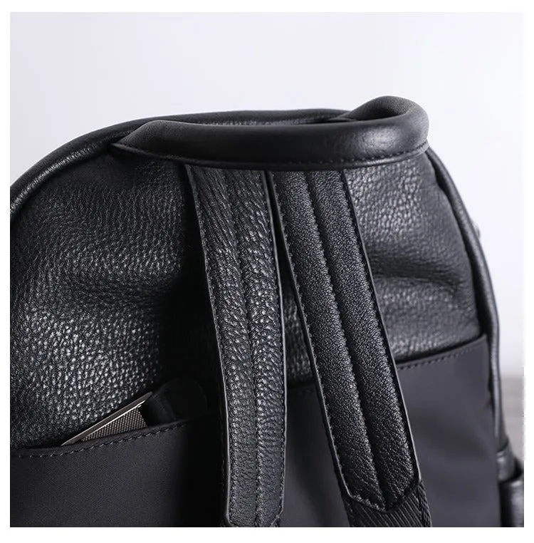 Black Leather Satchel Backpacks Womens Cute School Backpack Bag Black Leather College Rucksack for Ladies
