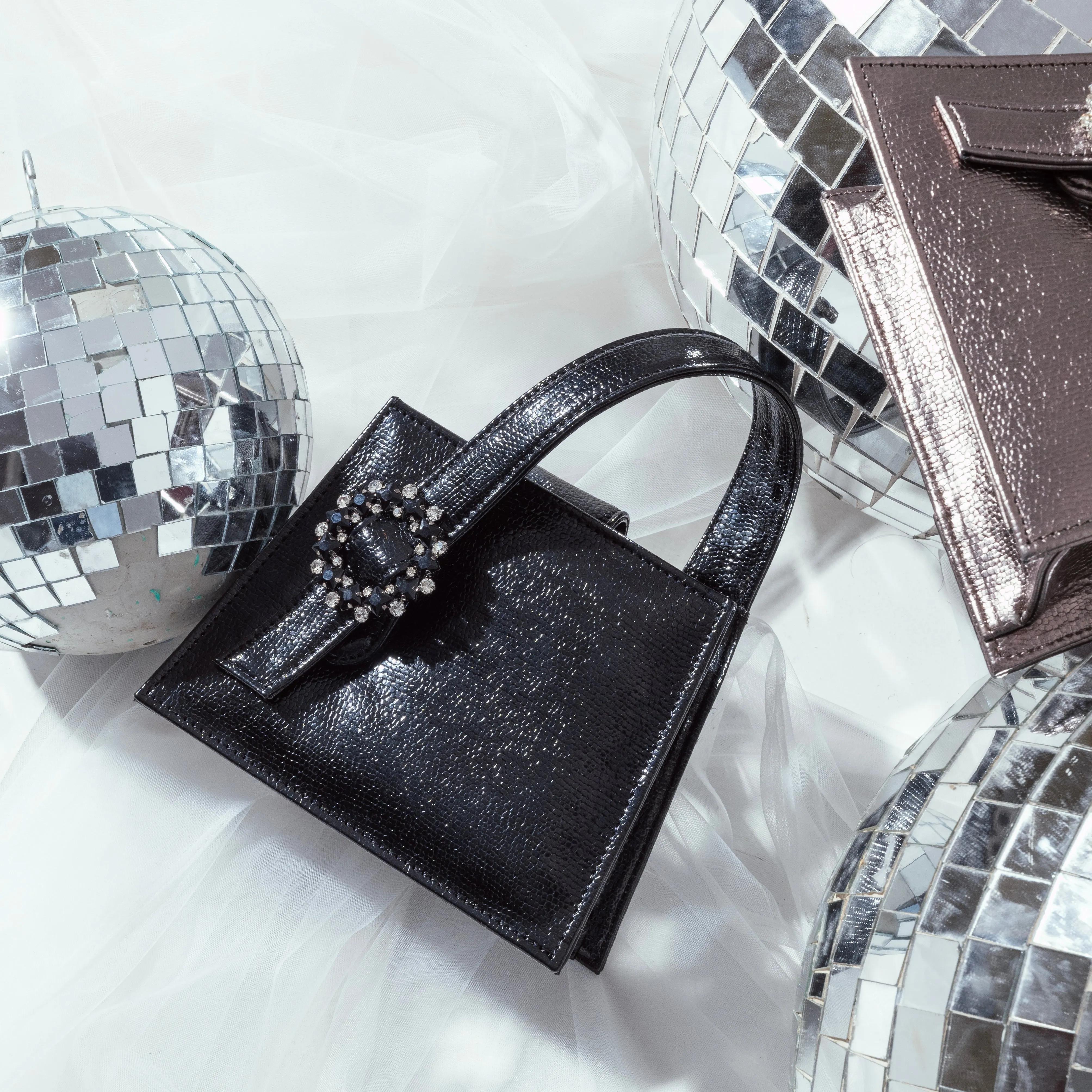 Black Lumina Luxe Handbag