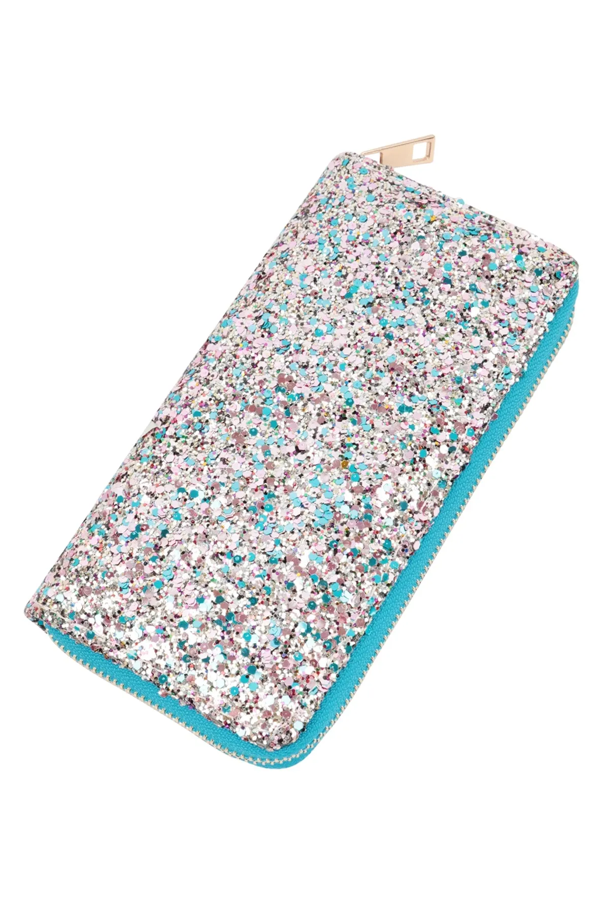 Blue Glitters Zipper Wallet - Pack of 6
