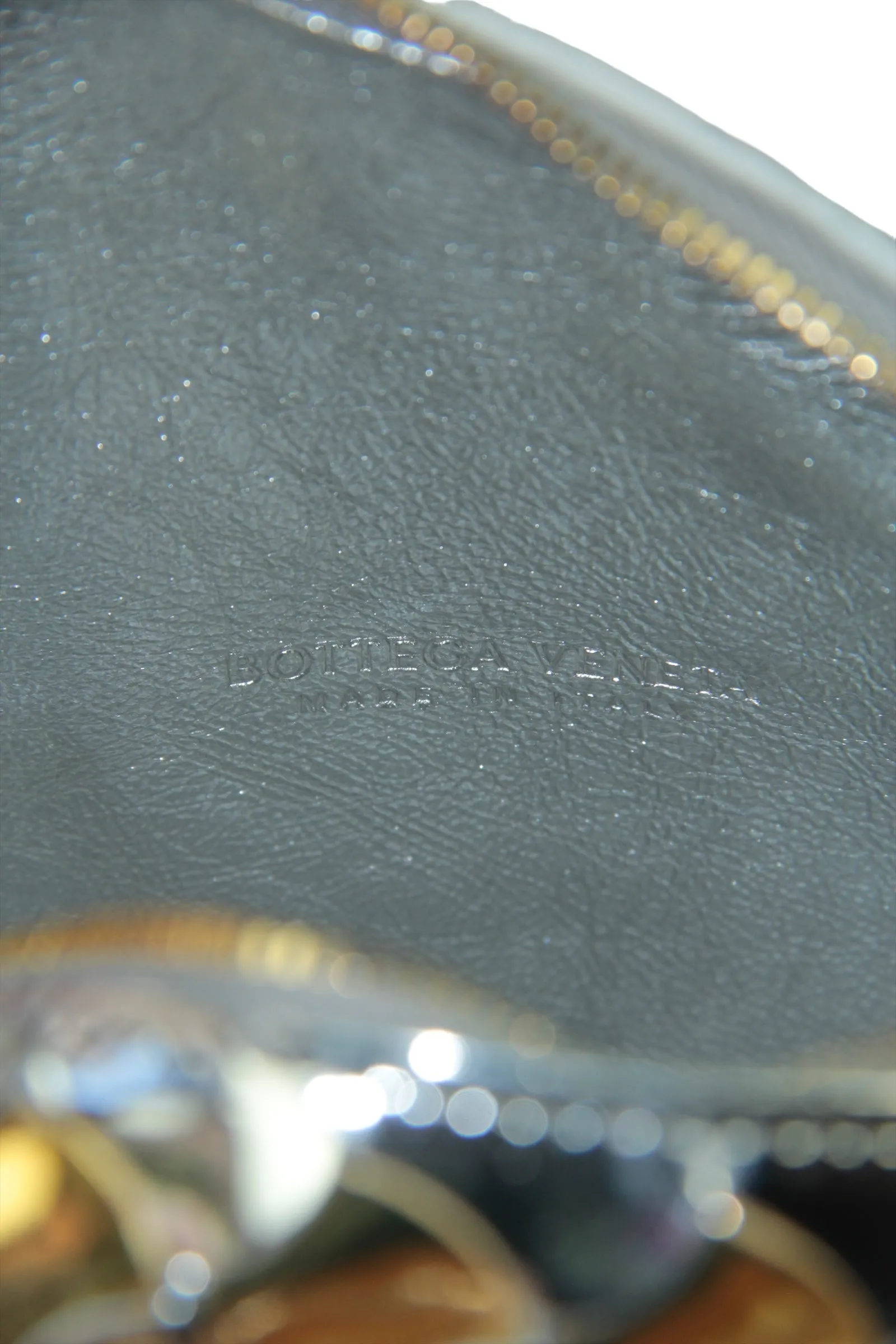 Bottega Veneta Silver/Gold Intrecciato Loop Crossbody
