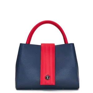 briffani lean interchangeable quilted closure tote - hot denim