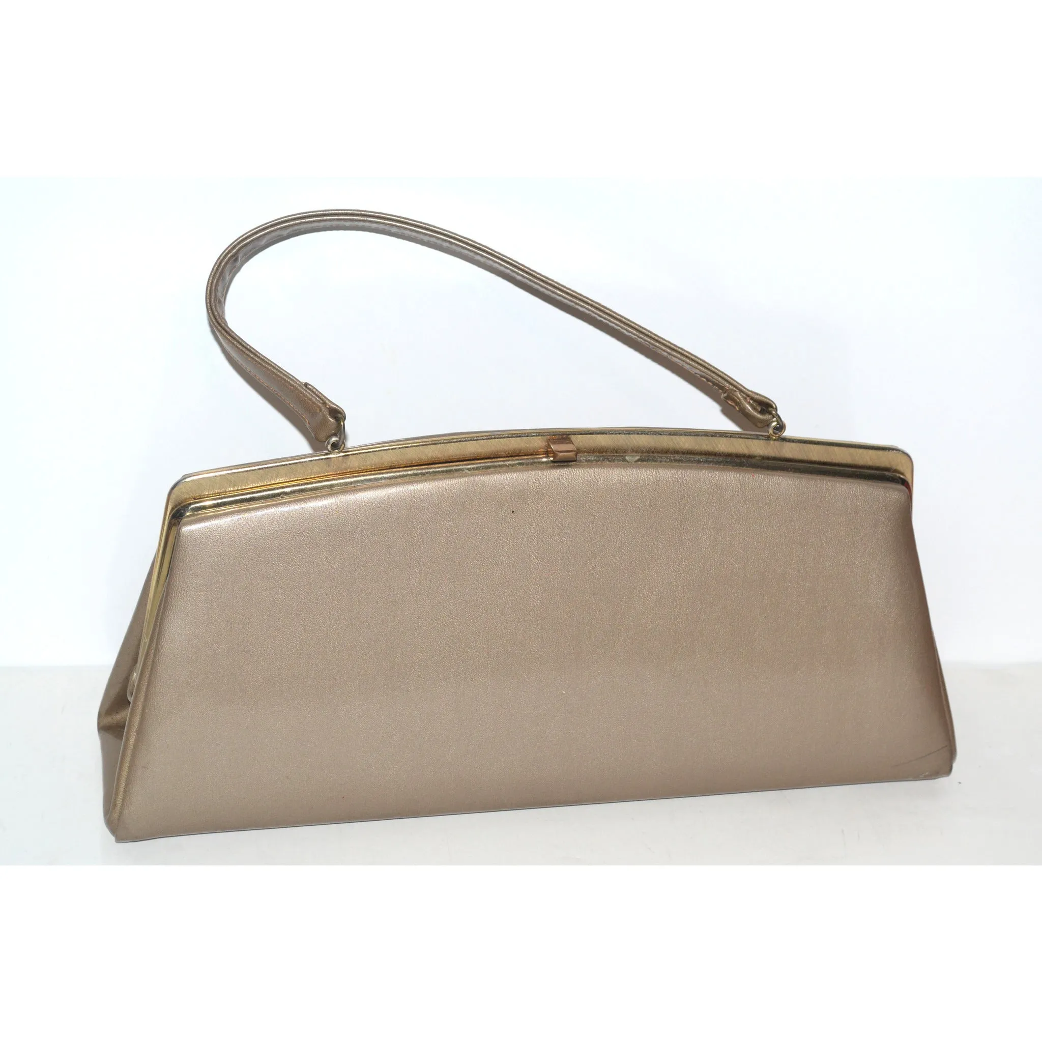 Bronze Metallic High Gloss Purse By Theodor