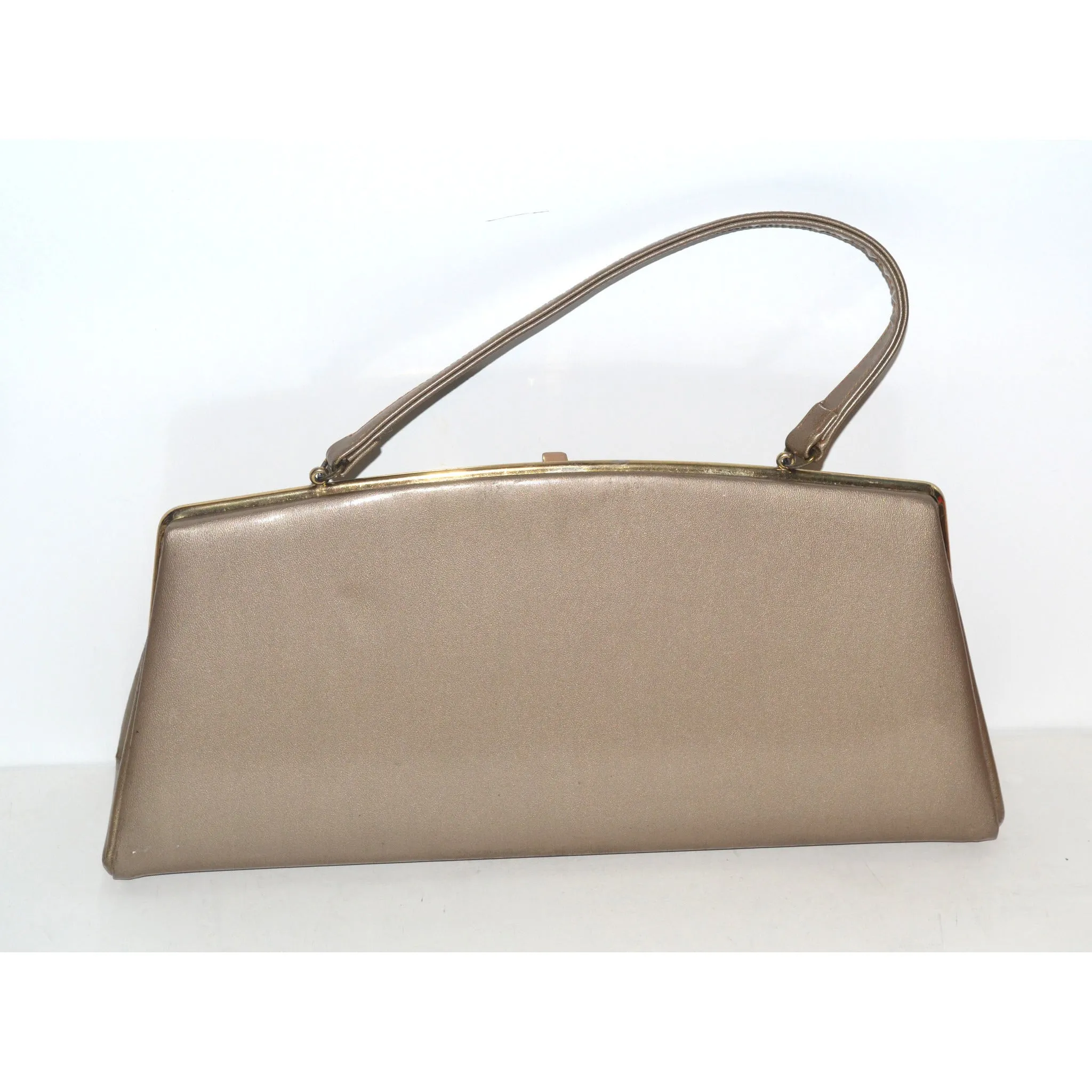 Bronze Metallic High Gloss Purse By Theodor