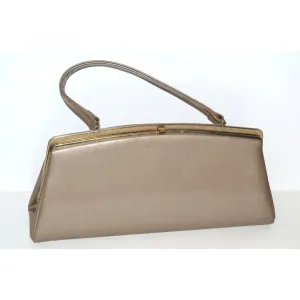 Bronze Metallic High Gloss Purse By Theodor