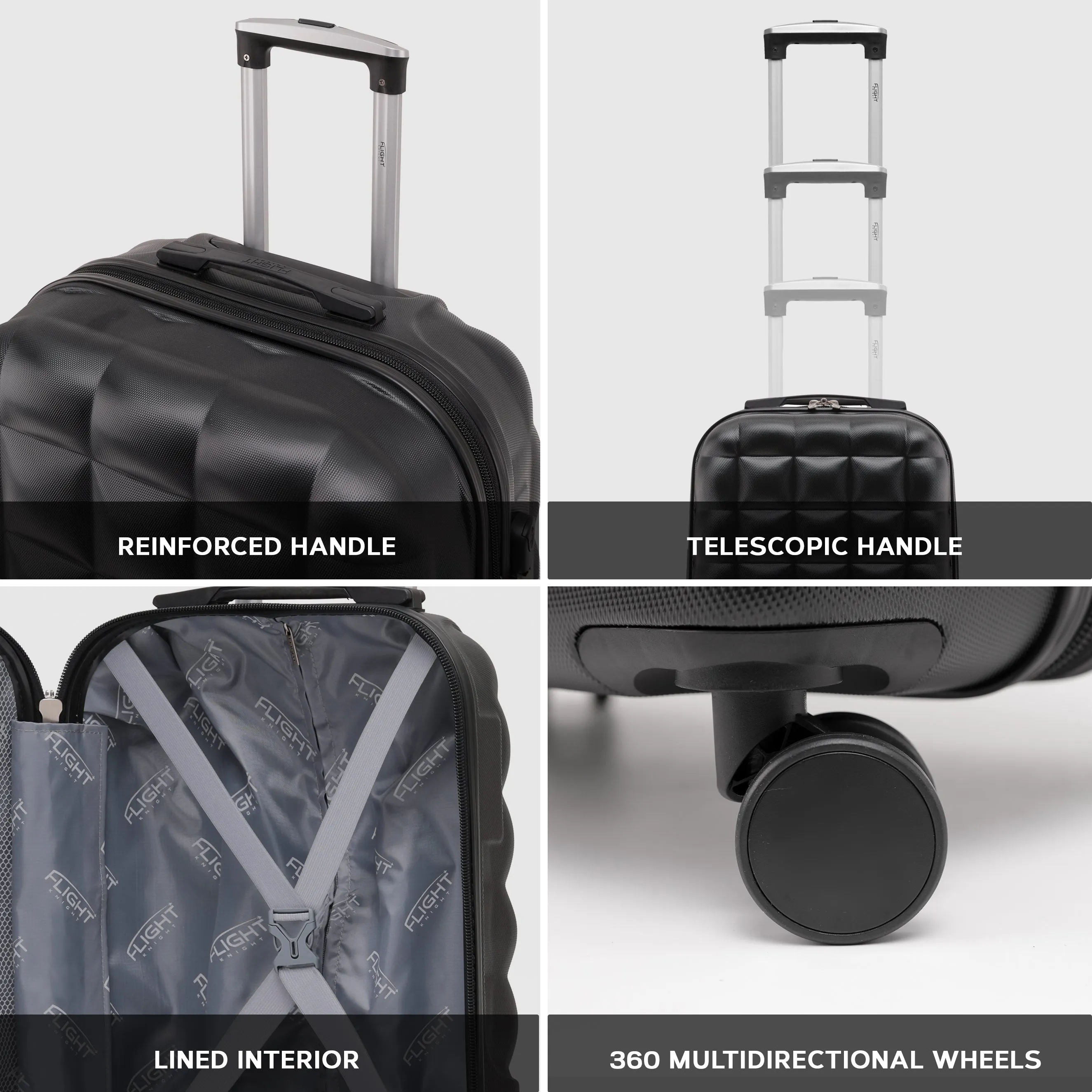 Bubble Suitcase Ryanair easyJet Jet2 Approved Hardcase Suitcases Size Options