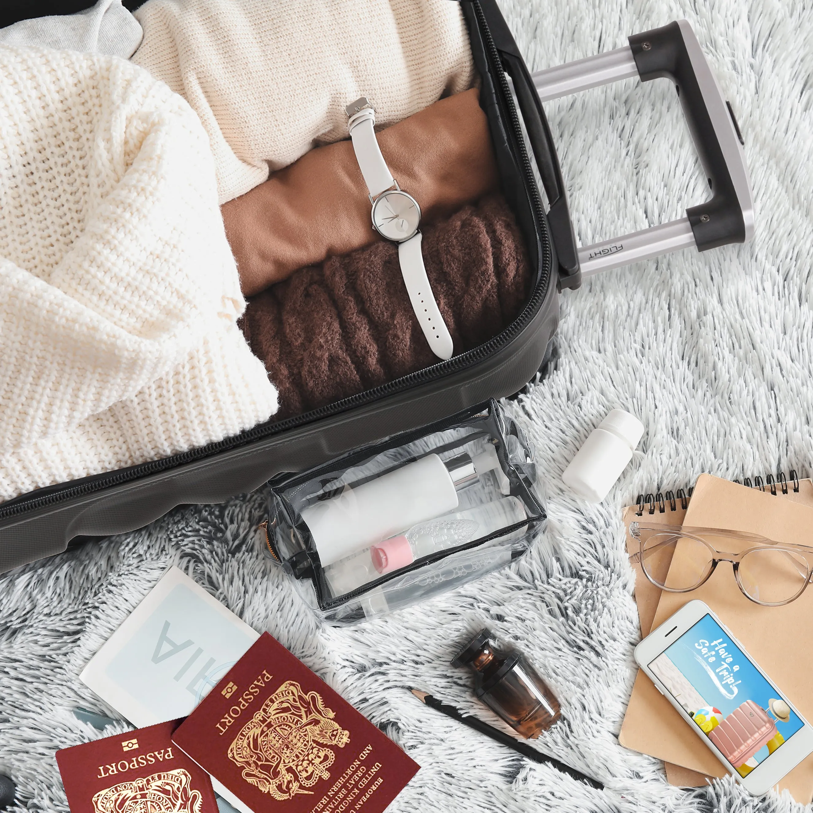 Bubble Suitcase Ryanair easyJet Jet2 Approved Hardcase Suitcases Size Options