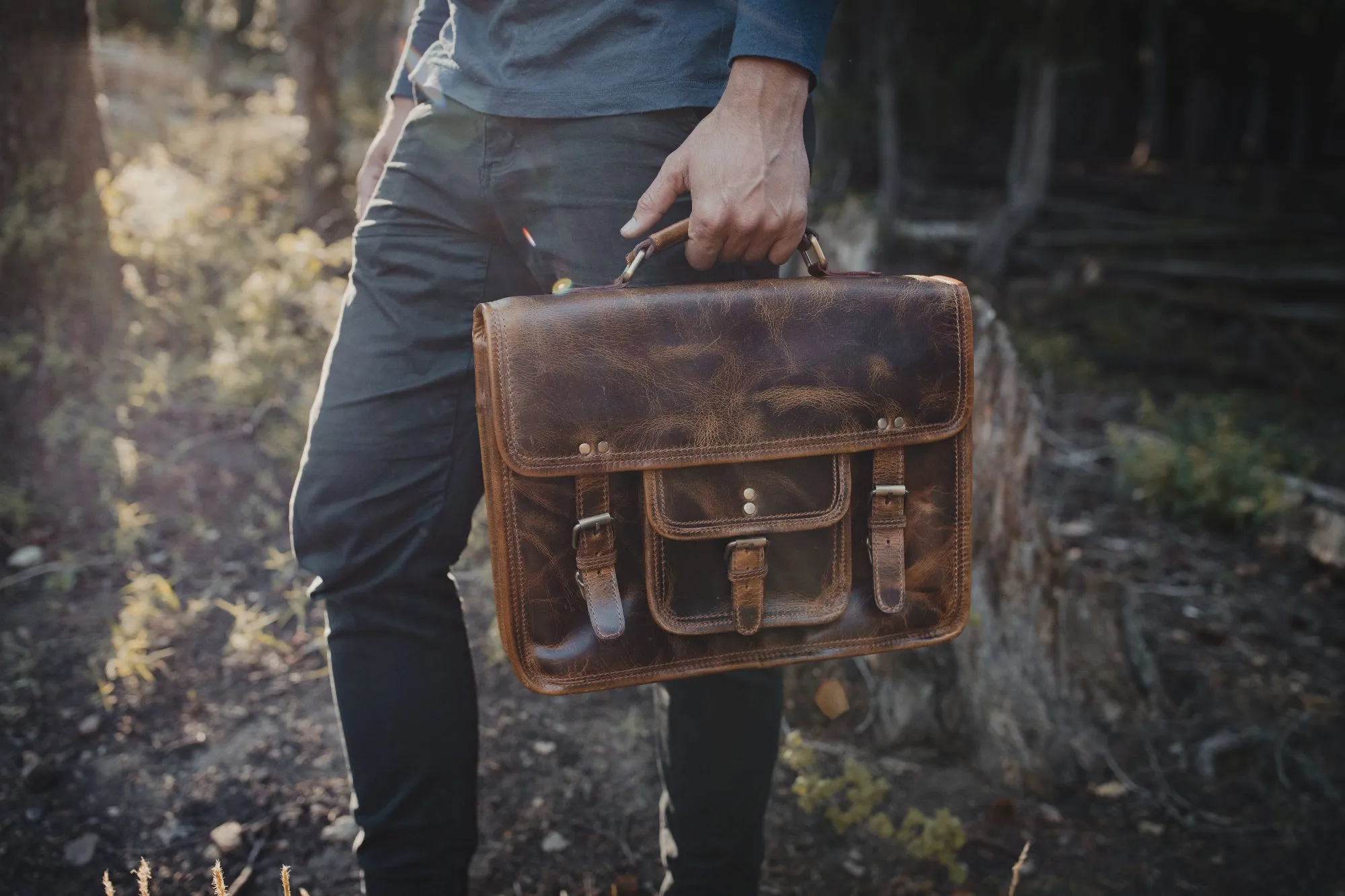 Buffalo Leather Briefcase