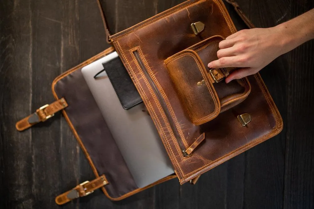 Buffalo Leather Briefcase