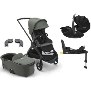 Bugaboo Dragonfly Pebble 360 Pro V2 Travel System - Black/Forest Green