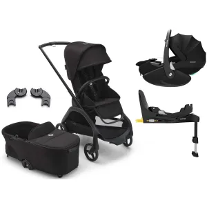 Bugaboo Dragonfly Pebble 360 Pro V2 Travel System - Black/Midnight Black