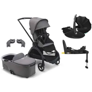 Bugaboo Dragonfly Pebble 360 Pro V2 Travel System - Graphite/Grey Melange