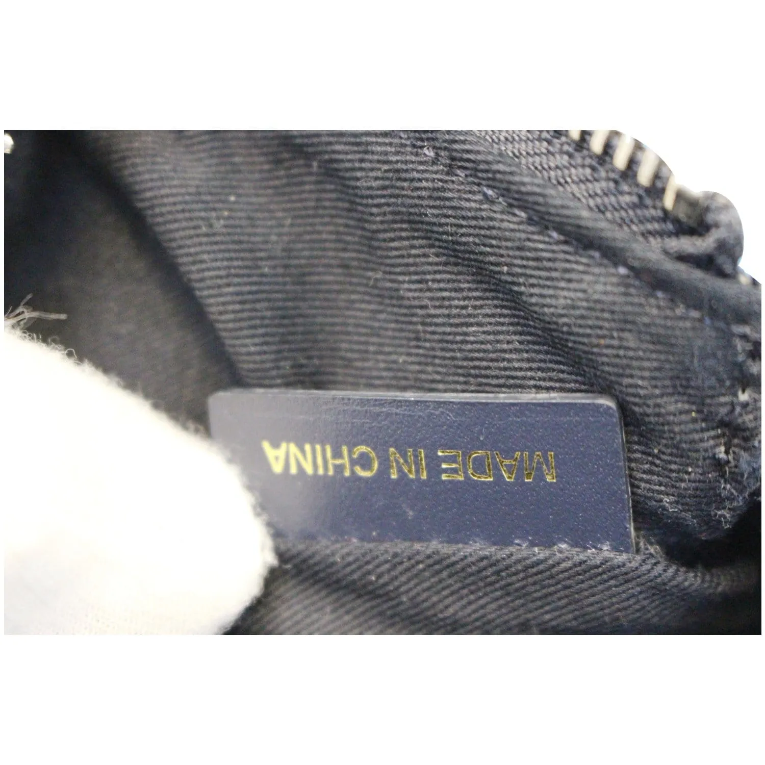BURBERRY Coated Pochette Blue Canvas Clutch