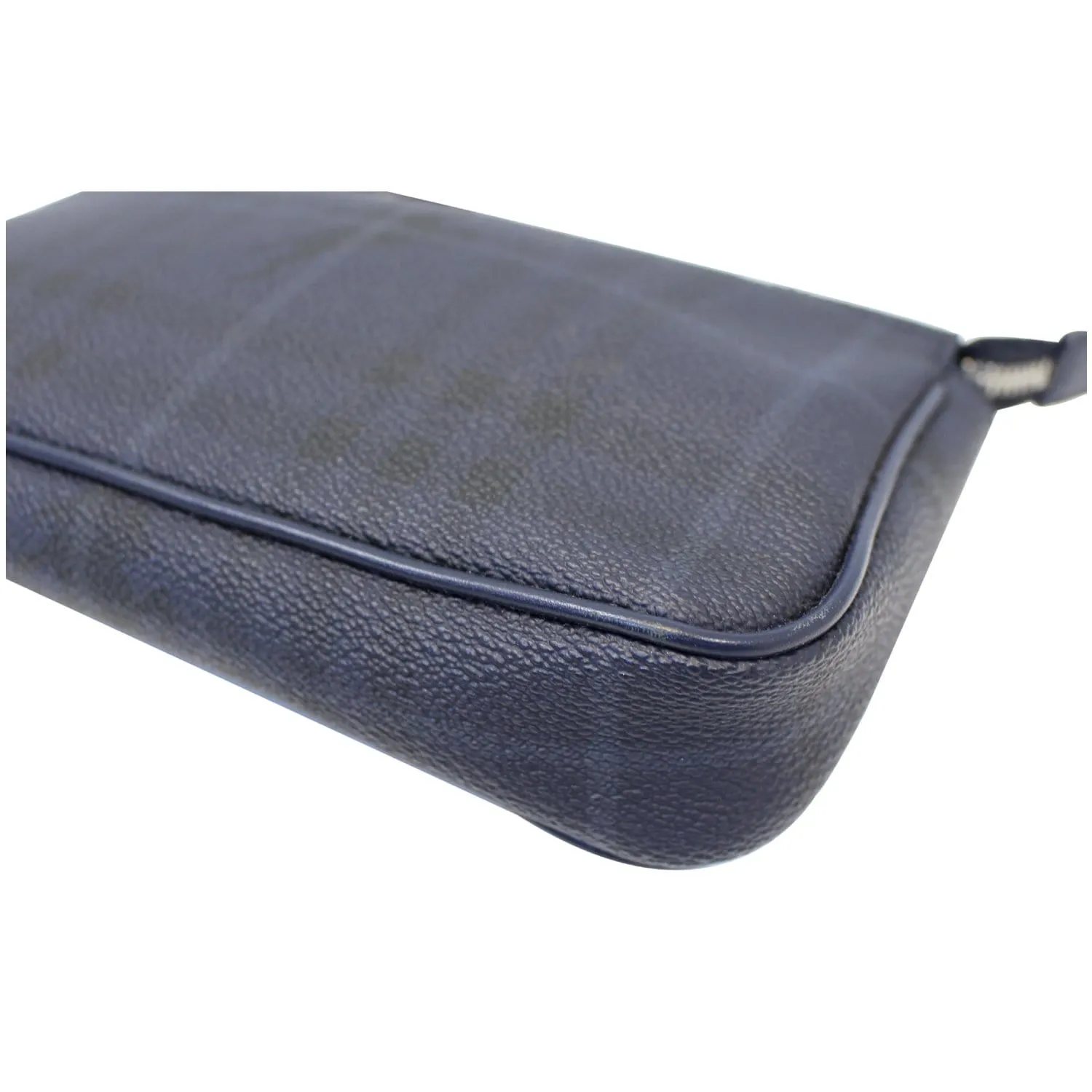 BURBERRY Coated Pochette Blue Canvas Clutch