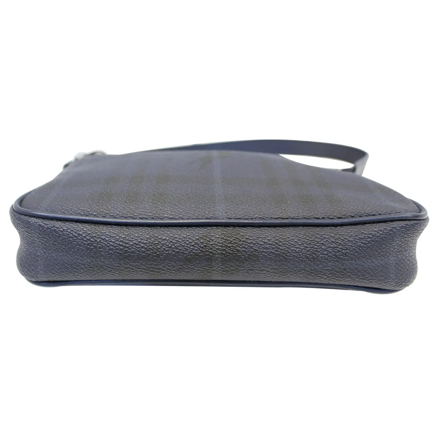 BURBERRY Coated Pochette Blue Canvas Clutch