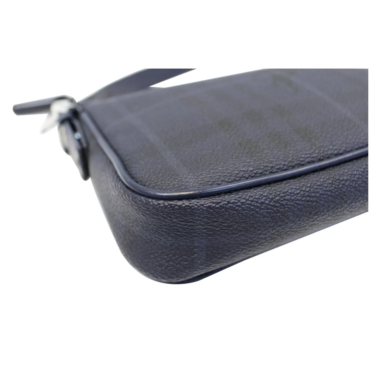 BURBERRY Coated Pochette Blue Canvas Clutch