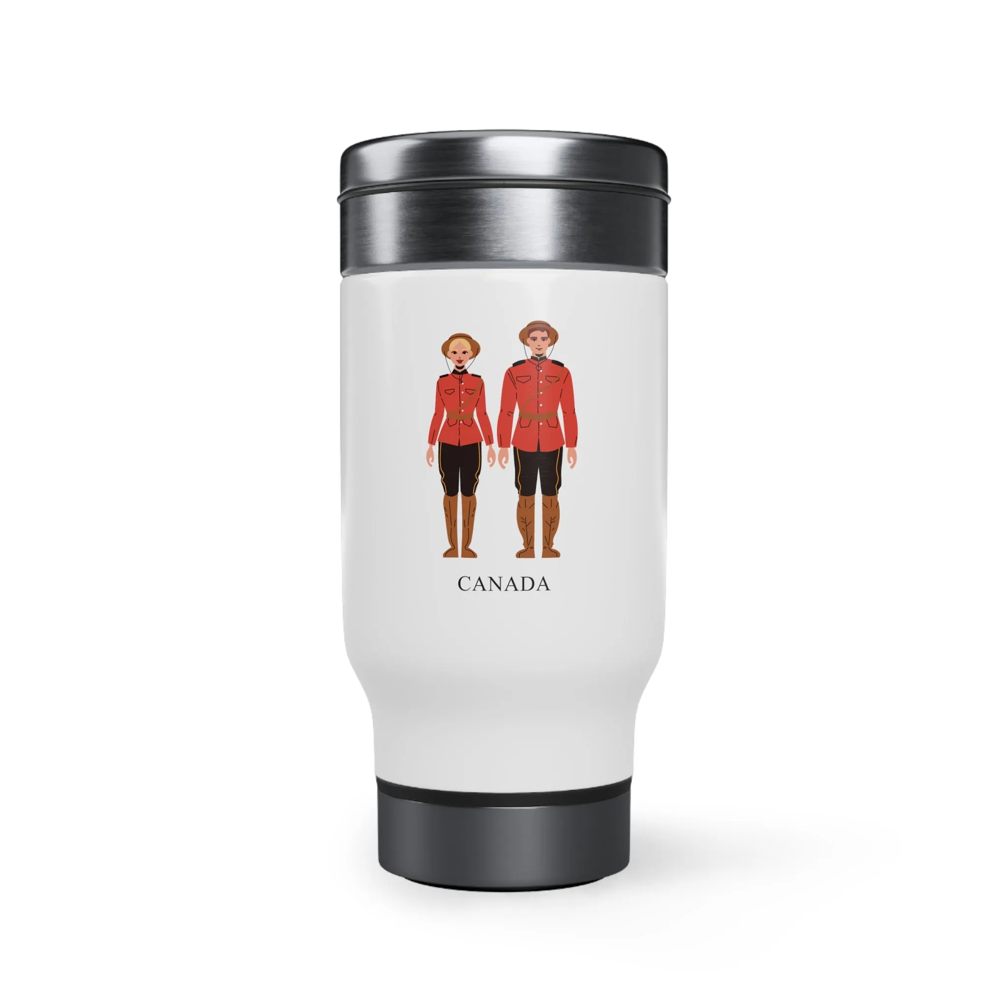 Canada Stainless Steel Travel Mug with Handle, 14oz