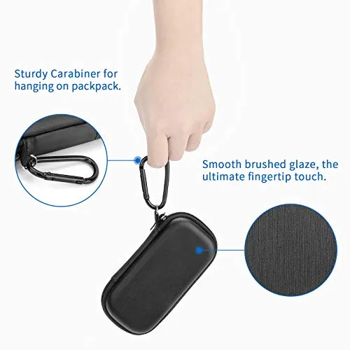 Case for AliveCor KardiaMobile 6L Wireless 6-Lead EKG, Protective Cover Storage Bag (Black)