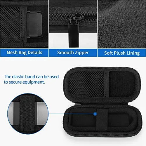Case for AliveCor KardiaMobile 6L Wireless 6-Lead EKG, Protective Cover Storage Bag (Black)