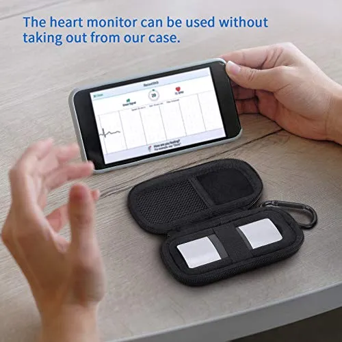 Case for AliveCor KardiaMobile 6L Wireless 6-Lead EKG, Protective Cover Storage Bag (Black)