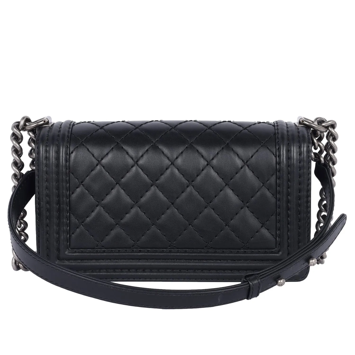 CC Quilted  Leather Boy Bag