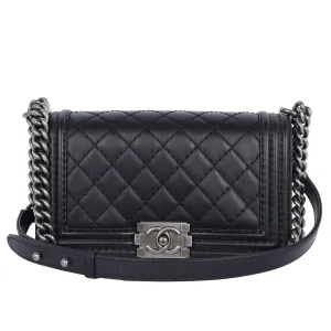 CC Quilted  Leather Boy Bag