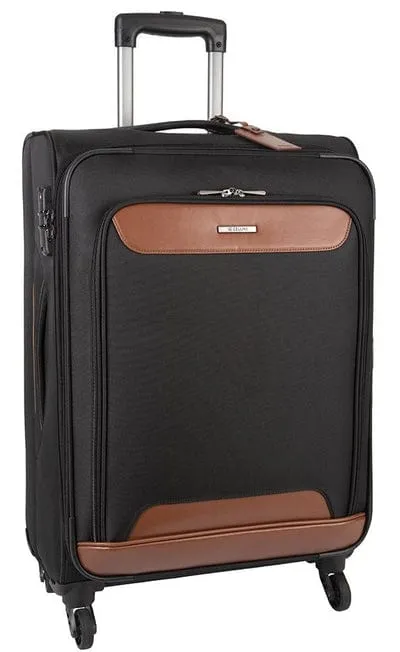 Cellini Monte Carlo Medium 4 Wheel Trolley Case Black