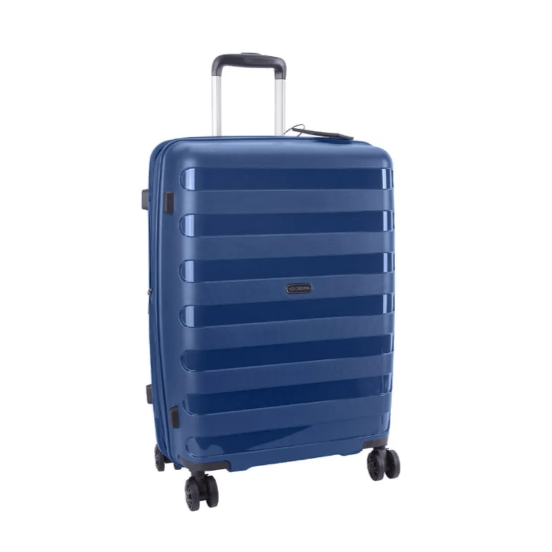 Cellini Sonic 4 wheel Large Trolley Case Midnight Blue