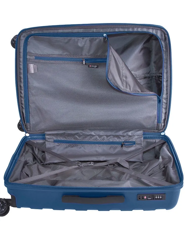 Cellini Sonic 4 wheel Large Trolley Case Midnight Blue