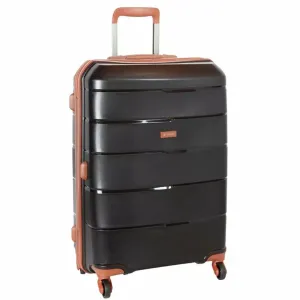 Cellini Spinn Medium Trolley Case Black/Tan