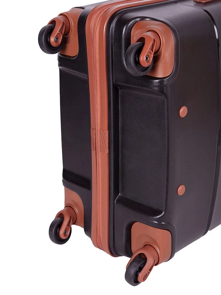 Cellini Spinn Medium Trolley Case Black/Tan