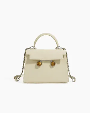 Chain Leather Medium Shoulder Satchel Bag