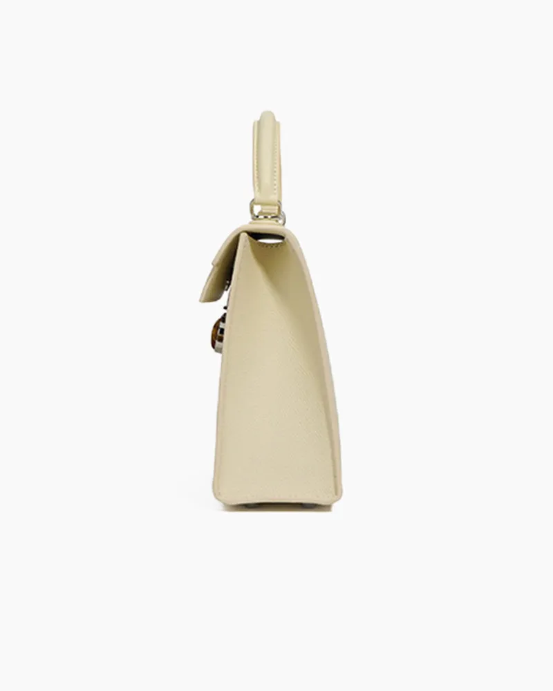 Chain Leather Medium Shoulder Satchel Bag