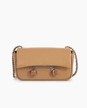 Chain Leather Mini Shoulder Satchel Micro Bag