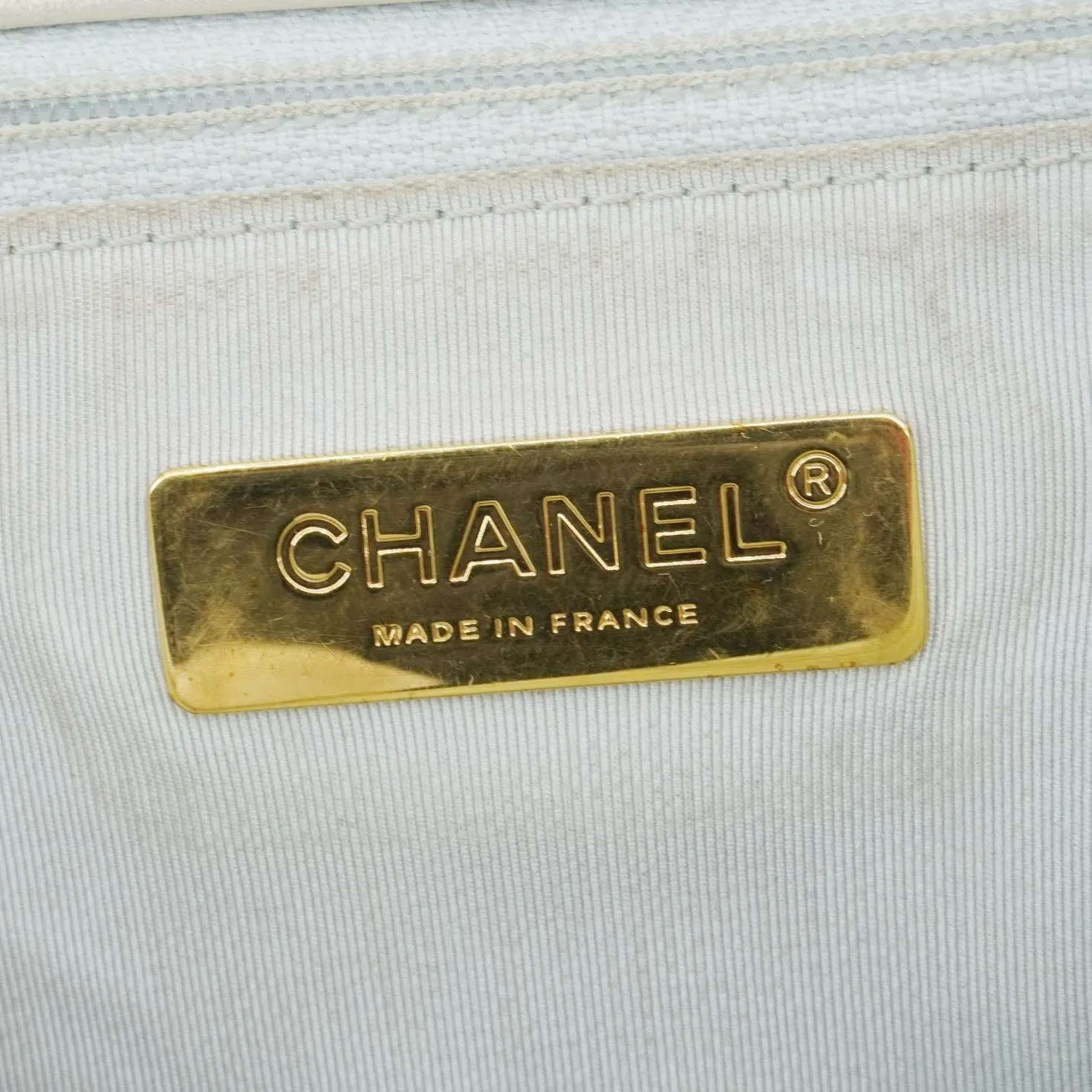 CHANEL Iridescent 19 Flap Calfskin Quilted Leather Shoulder Bag Metallic Gold