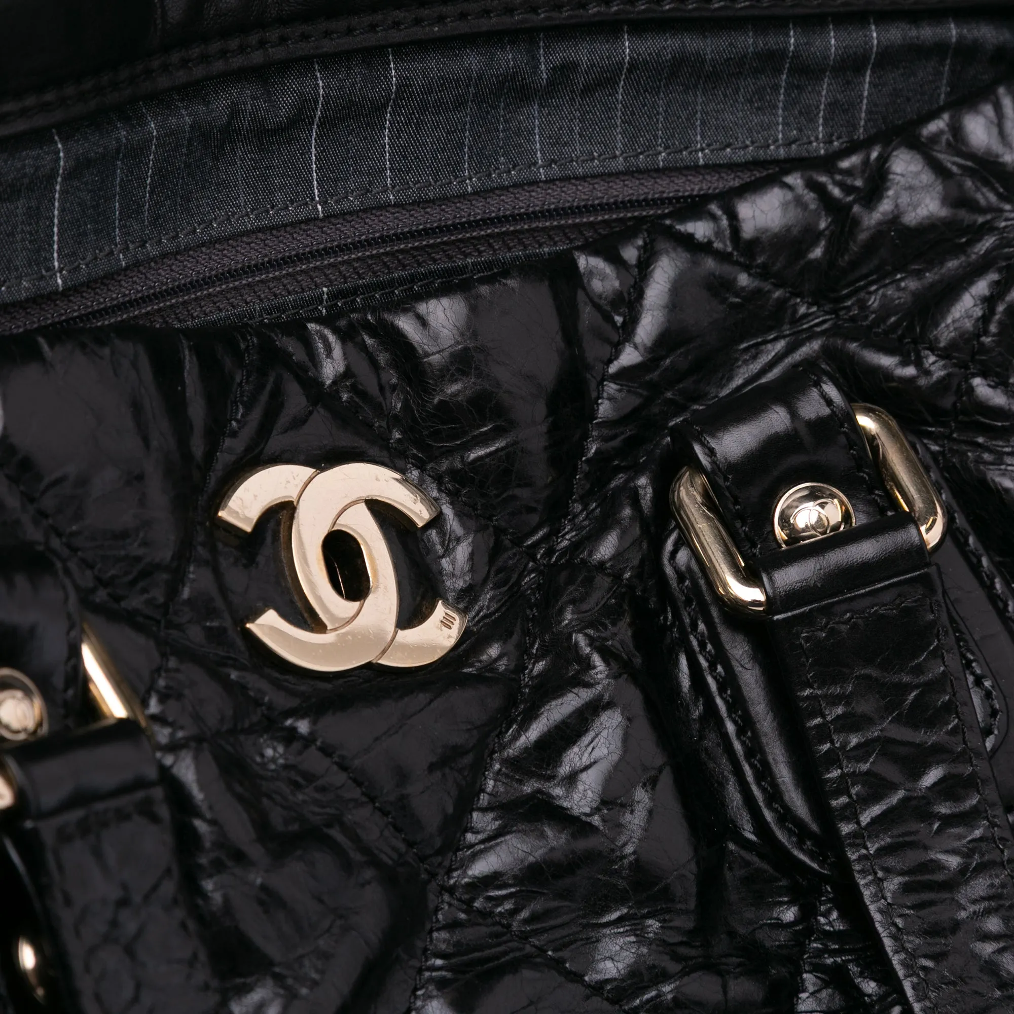 Chanel Large Quilted Glazed Calfskin Portobello Satchel